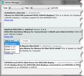 ArduinoExample2 ArduionLibrary ManagerSSD