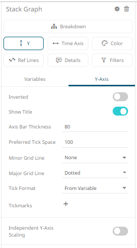 Altair Panopticon Web Authoring Help - Stack Graph Settings