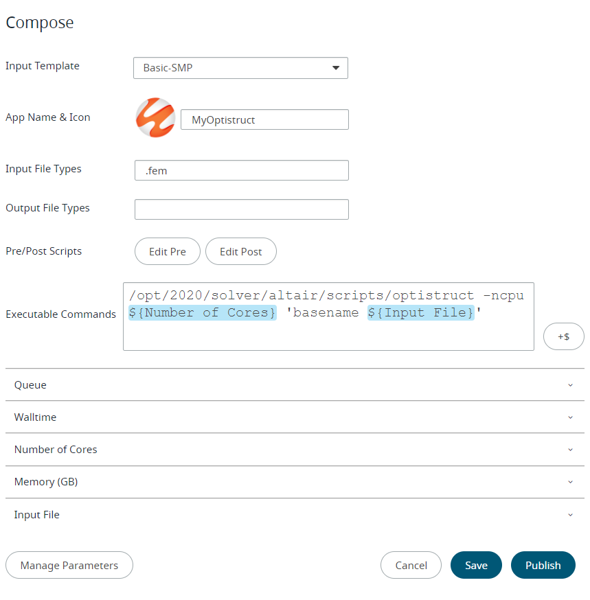 Application Definition Form