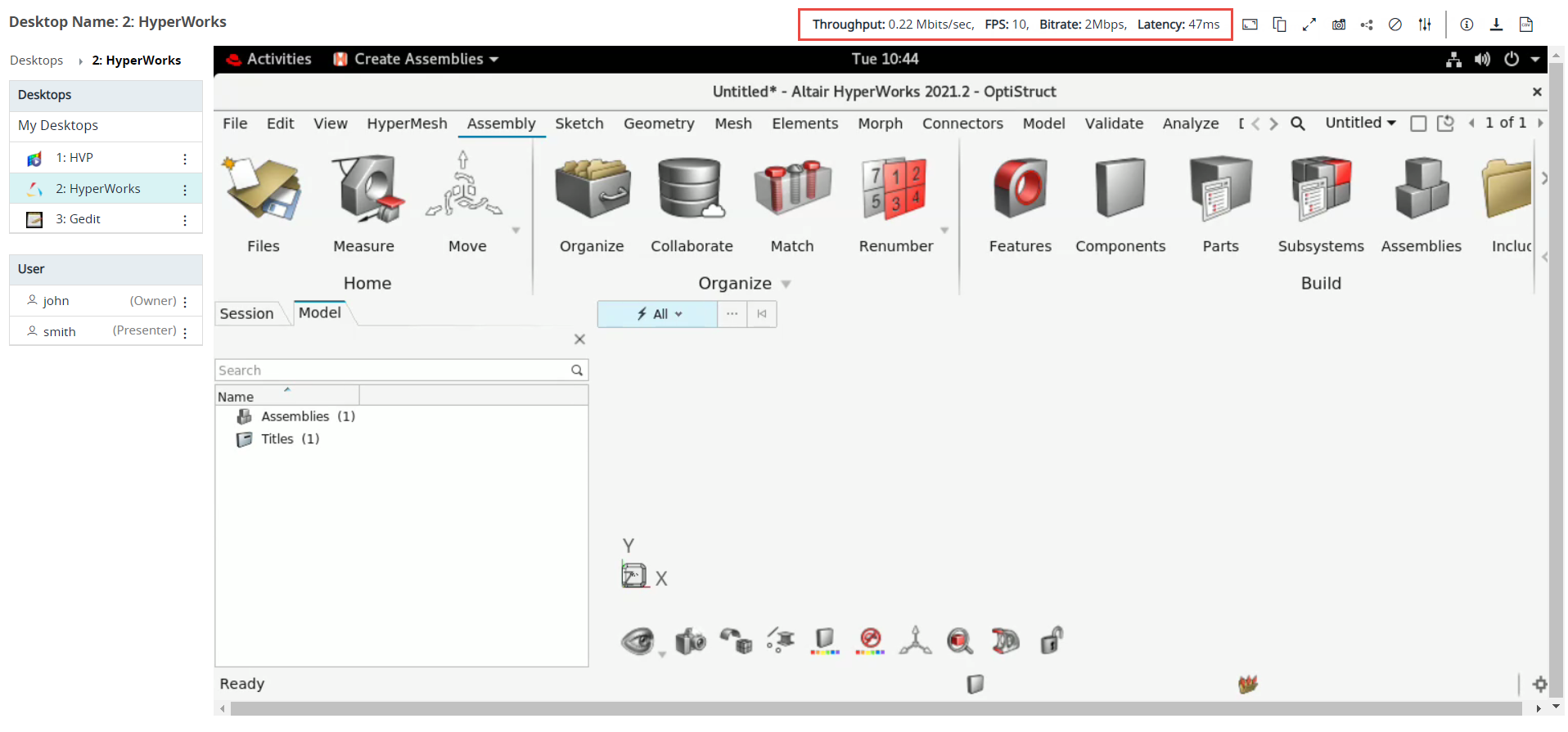 Remote Desktops - Statistics Information