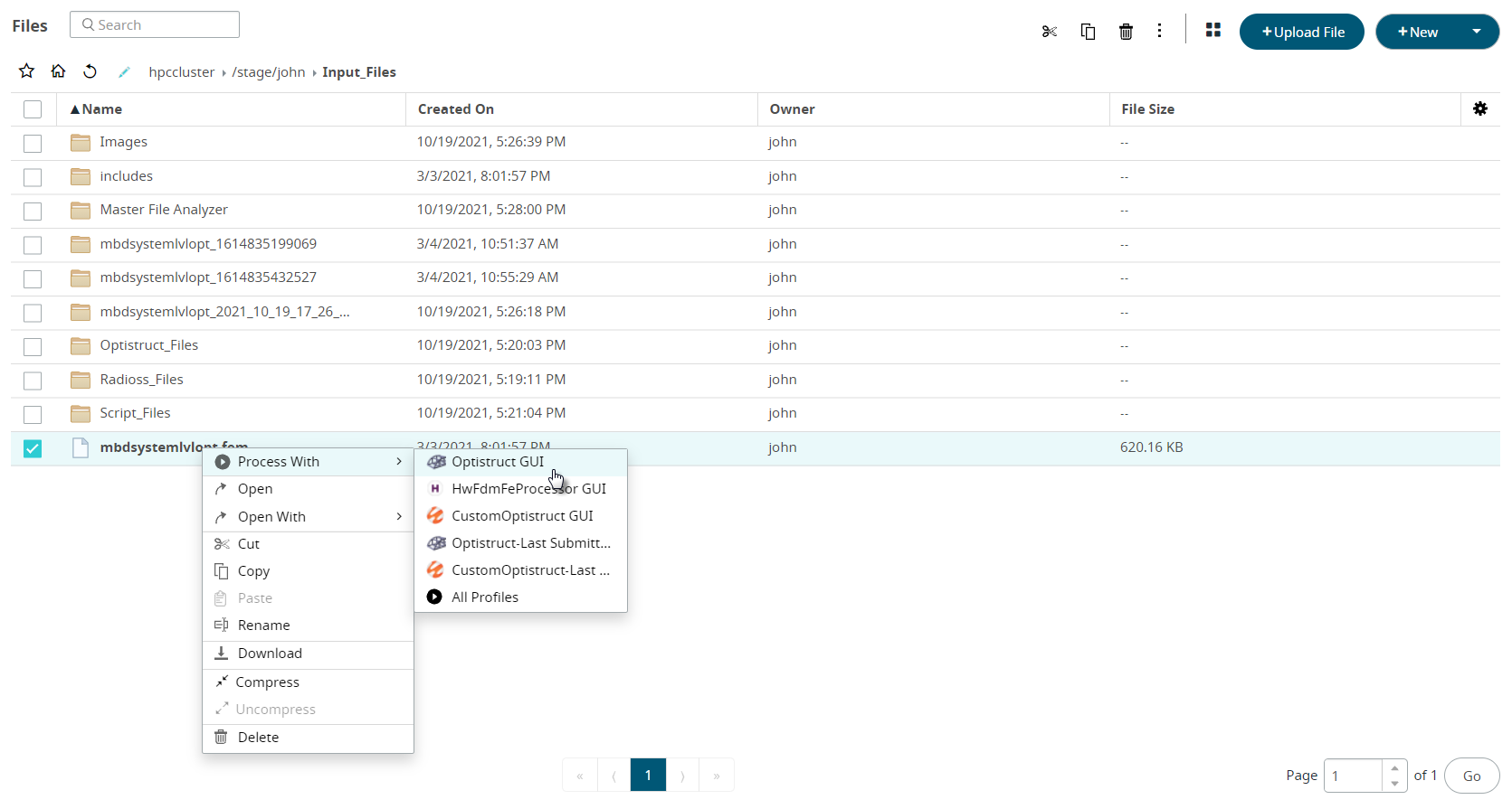 Solvers and Job Profiles Specific to the Job Input File Type