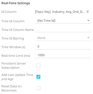 Altair Panopticon Web Authoring Help - Defining Real-Time Settings for ...