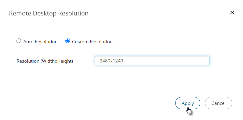 Custom Resolution Value