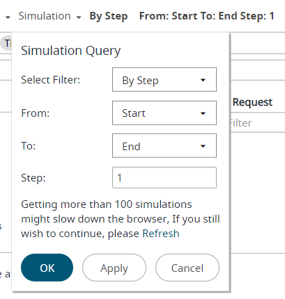 Plot Simulation Query Menu