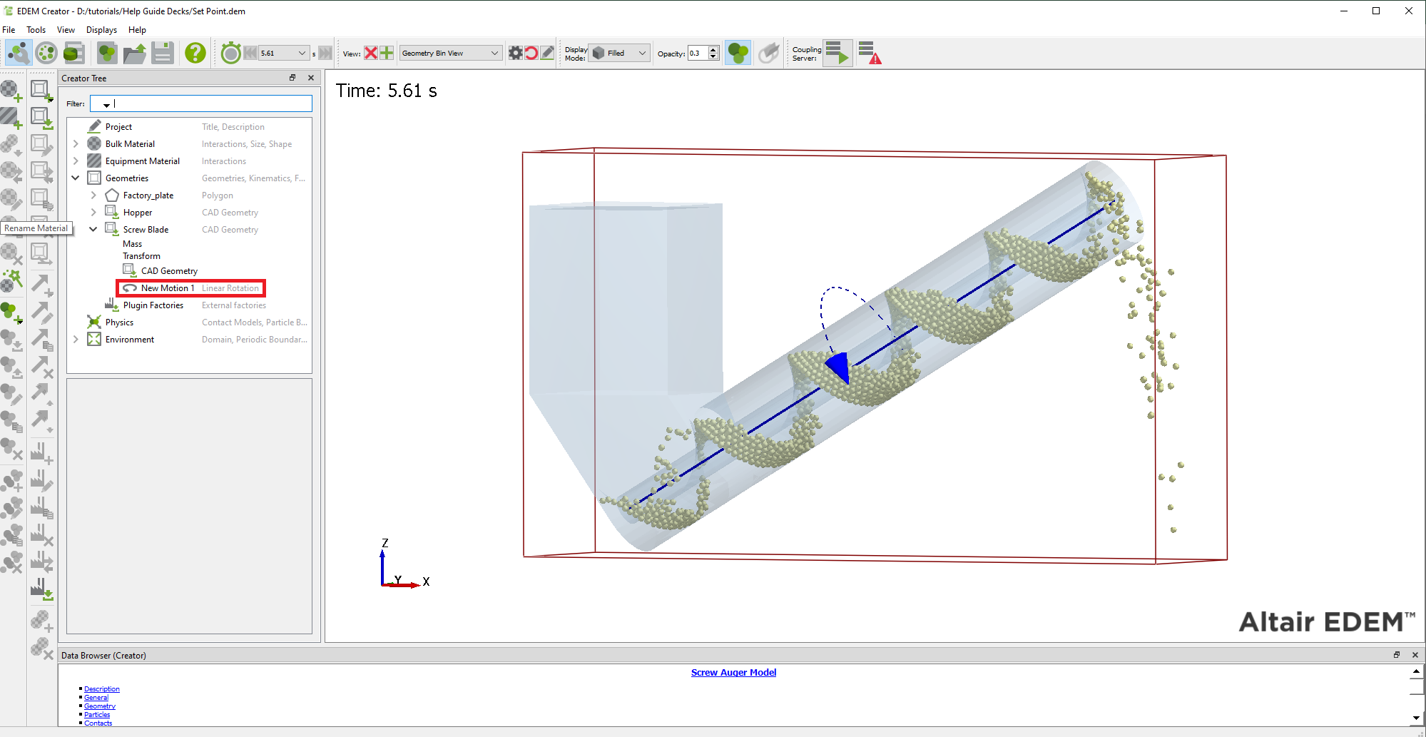 Engineering Rotation Capture Exporting Data