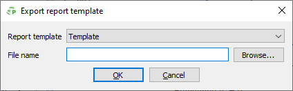 Reporting Export Photo Exporting a Report Template for Reuse