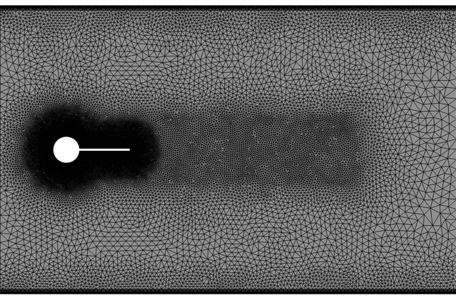 Turbulent Flow Over an Oscillating Rigid Body Assembly