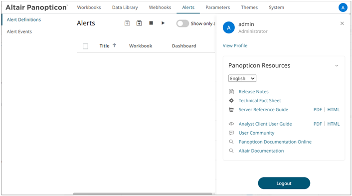 Altair Panopticon Real Time Installation and Reference Help - Setting ...