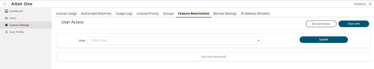 Feature Restrictions