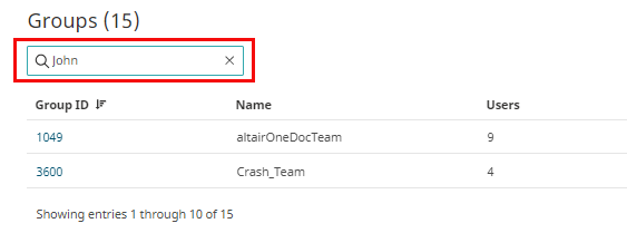 Search for a User