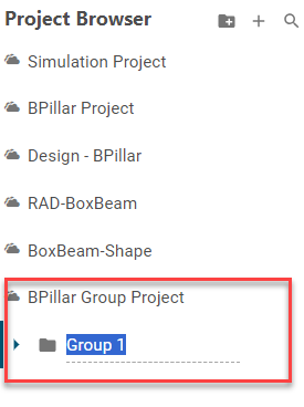 Project Browser - Group