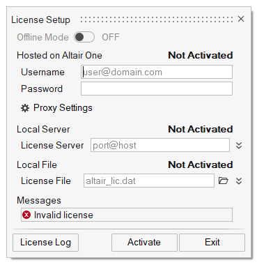 License Setup