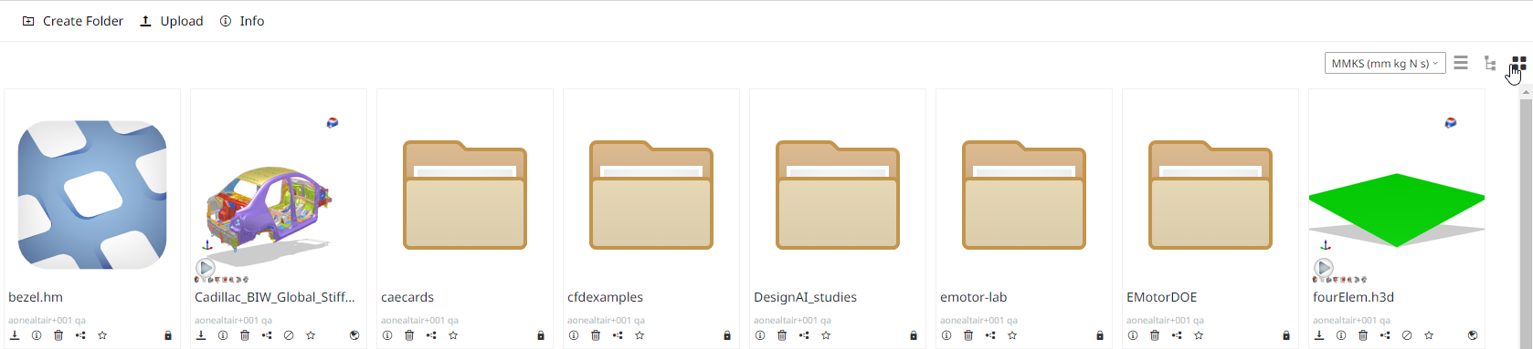 Files in Tile View