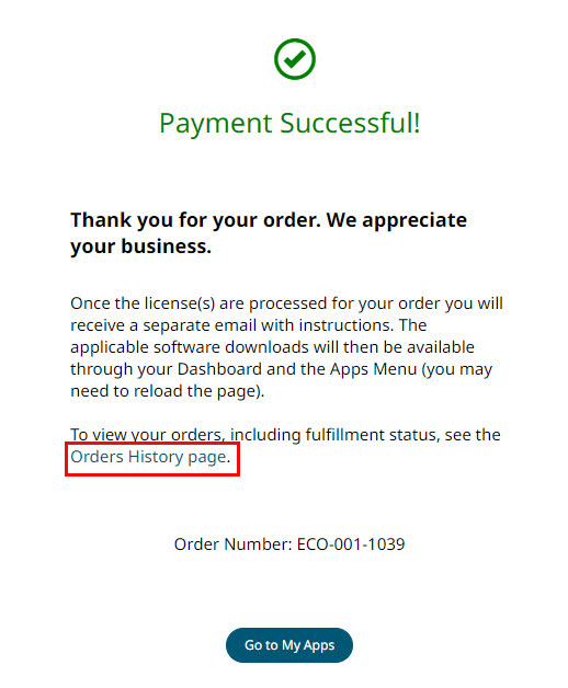 Payment Status with an Order Number