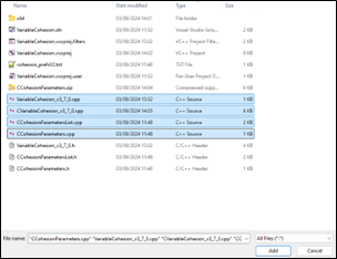 Add Source files to the Project