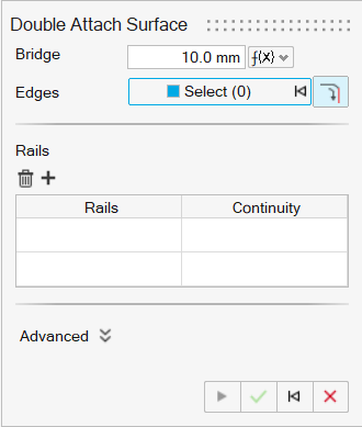 Creating Double Attached Surfaces