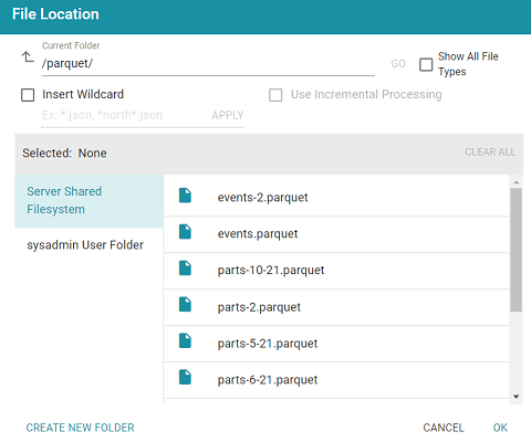 Select Import Files