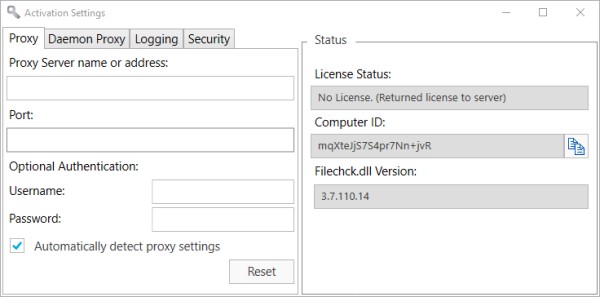 Configuring Proxy Server Settings