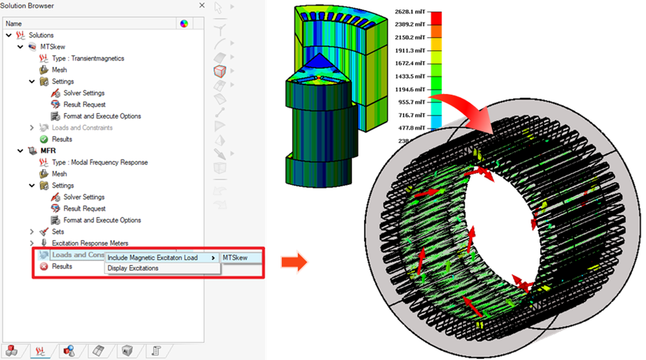 SimLab Tutorial: Multiphysics (EM-NVH): step-skew multispeed
